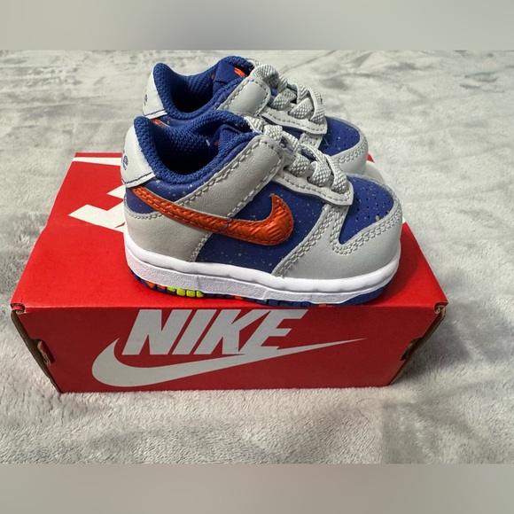 Nike Other - Nike Dunk Low Baby Photon Dust/Astronomy Blue/Volt/Total Orange Size 2C
